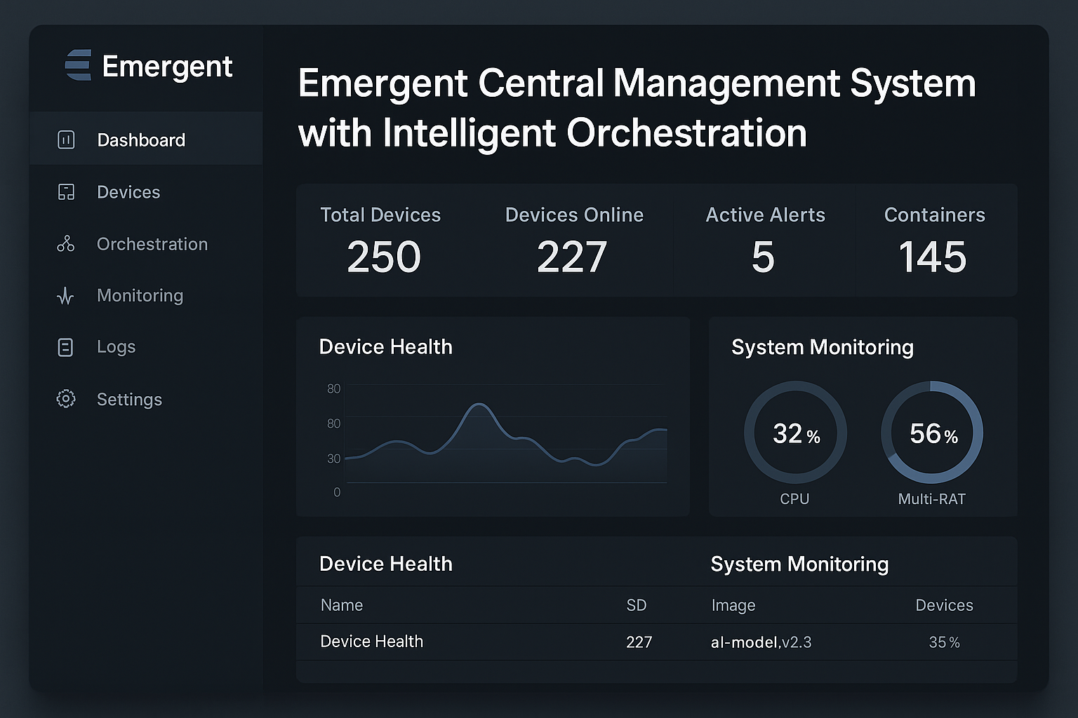 Central Management System (CMS) with Intelligent Orchestration